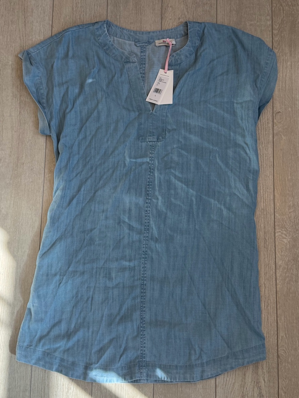 Vineyard Vines Chambray Tunic Dress – Cloud Blue – Size Large – NWT